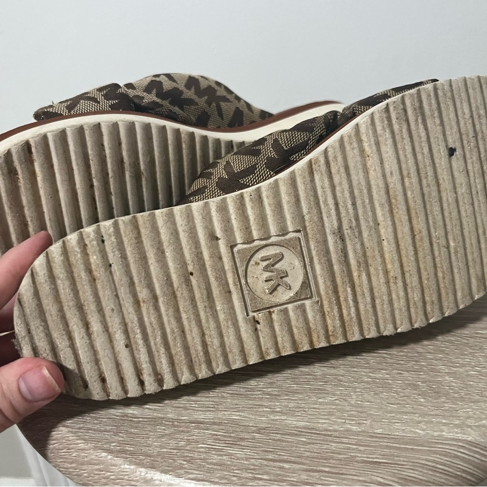 Michael Kors Brown Logo Knot Sandals - Picture 4 of 4